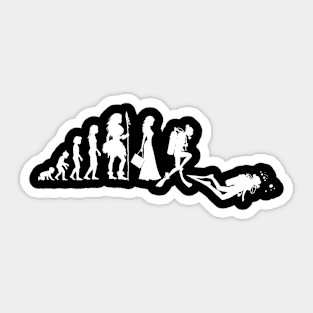 Evolution Woman Scuba - White Sticker